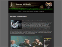 Tablet Screenshot of bannedaidradio.com